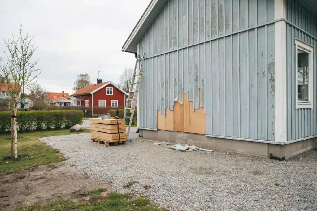 panelbyte p fasaden n r det r cker att byta delar i st llet f r hela v ggen
