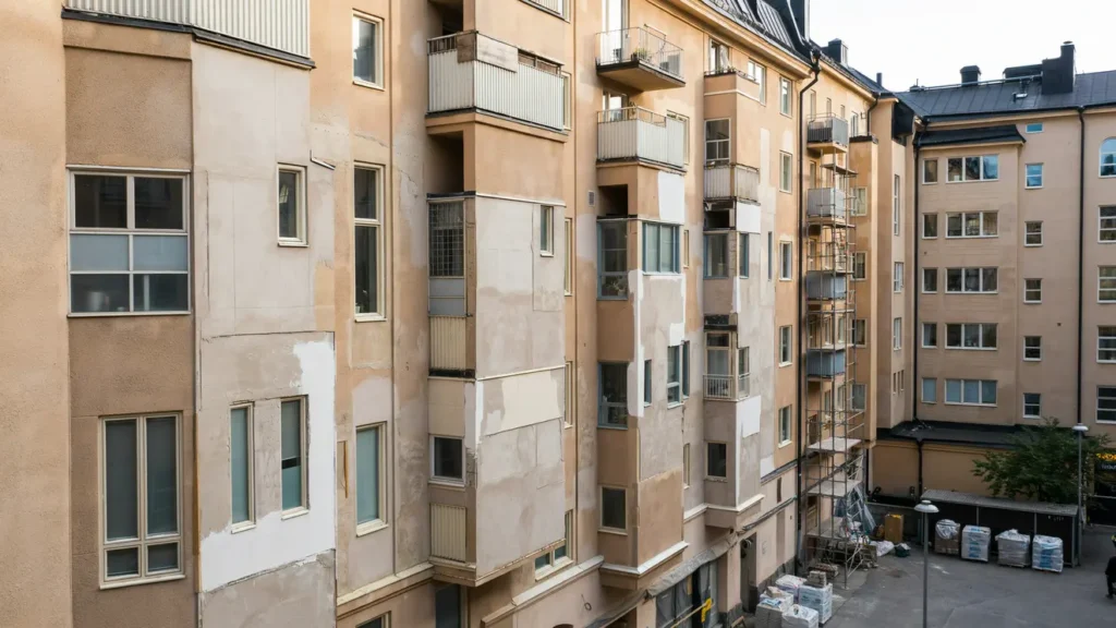 renovering och omputsning av 79 balkongfronter p s dermalm